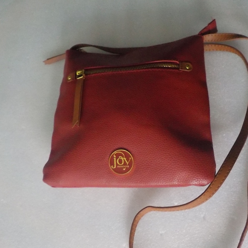 NEW Joy Mangano Red CrossBody Leather Bag NWOT - Picture 7 of 7